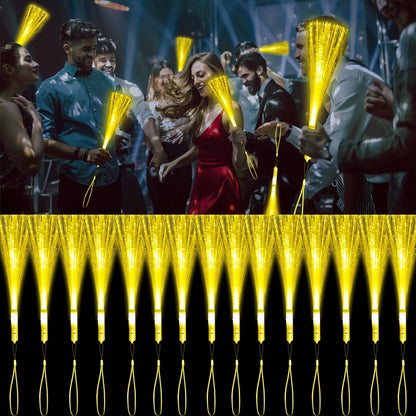 30 Pack Blue Fiber Optic Wands Glow Fiber Wands Bulk LED Light Up Wands with 3 Flashing Modes LED Flashing Sticks for July 4th Halloween Christmas Wedding Birthday Carnival Bachelor Party