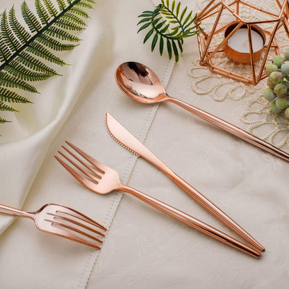 SUT 150Pcs Silver Plastic Silverware, Silver Disposable Cutlery, Heavy Duty Disposable Silverware, Plastic Utensils Include 50 Plastic Forks, 50 Plastic Spoons, 50 Plastic Knives