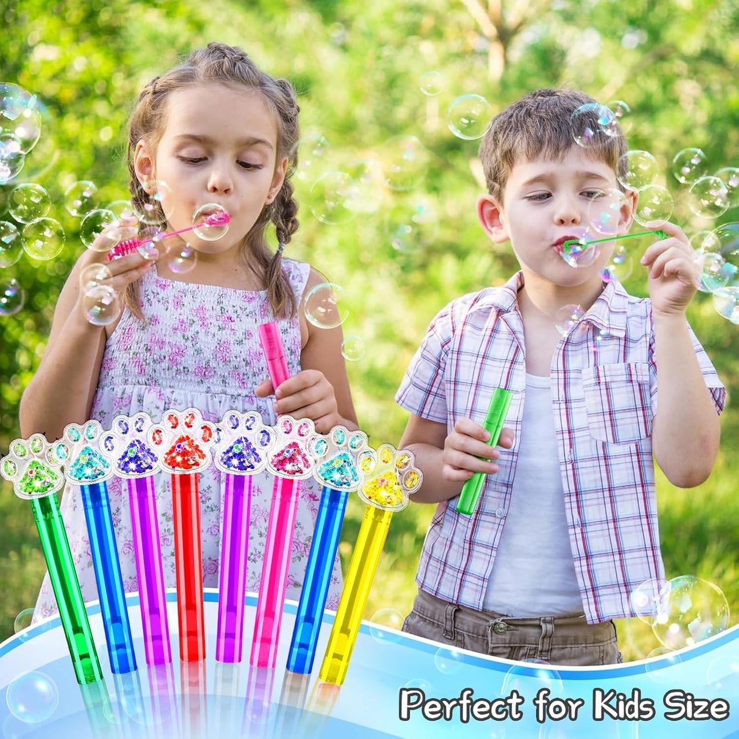 24PCS Animal Bubble Wands for Wild One Birthday Baby Shower Decorations Safari Jungle Theme Party Favors Supplies, Pinata Goodie Bags Filler, Classroom Prizes, Valentines Gifts, Easter Stuffers