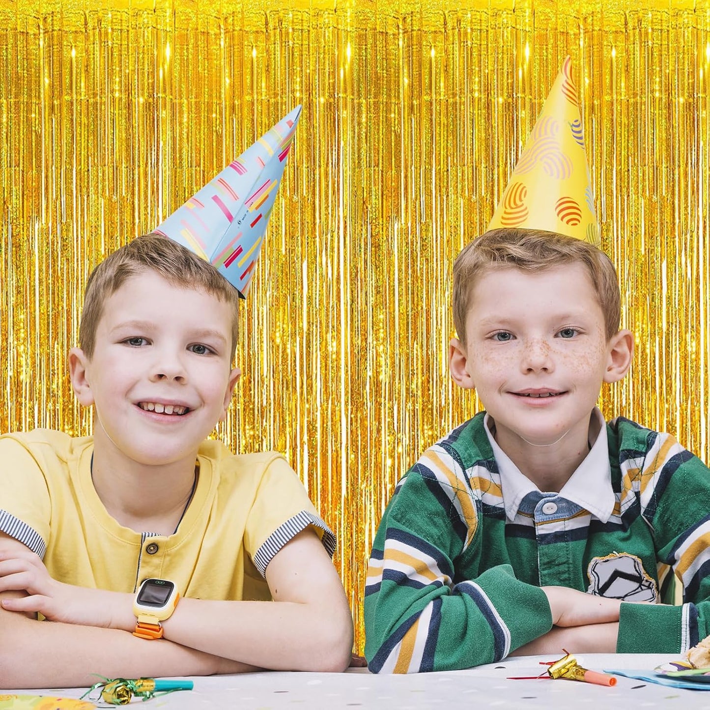 20 Pack Silver Foil Curtain Backdrop 3.2ft x 8.2ft Foil Fringe Backdrop Curtain Metallic Tinsel Foil Fringe Curtains Streamer Backdrop Curtains for Birthday Party Decorations Photo Booth (Silver)