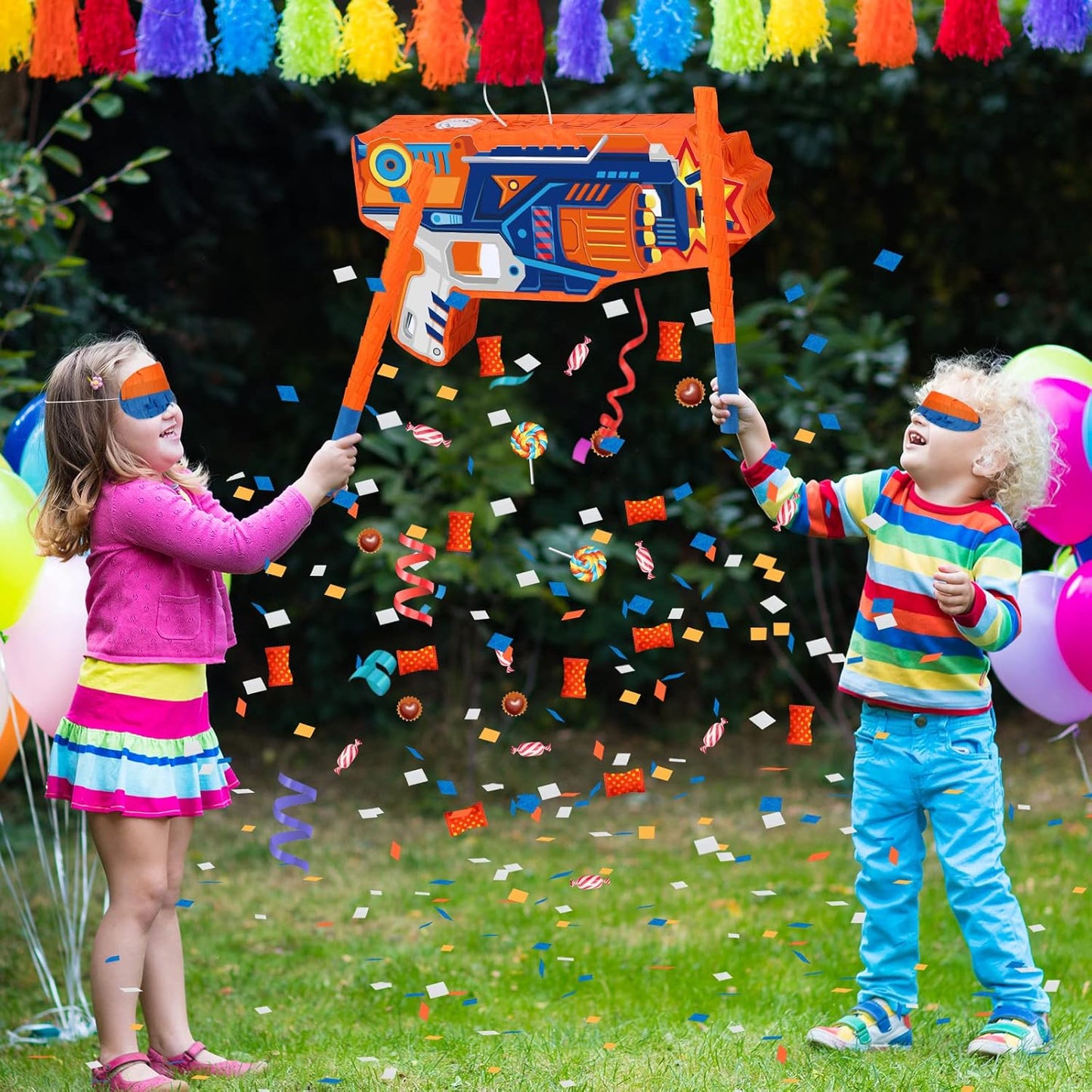 Sotiff Western Piñata Mexicanos Boots Piñata with Stick Blindfold Confetti for West Cielito Lindo Platos De Barro Themed Birthday Party Game Favors Decor 15 x 12 Inches