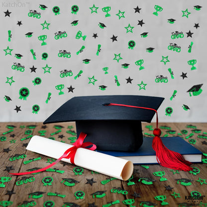 Black and Gold Grad Graduation Decorations 2026 - Pack of 1000, Congrats Grad Graduation Confetti 2026 | Grad Confetti Class of 2026 for Black and Gold 2026 Graduation Decorations, KatchOn