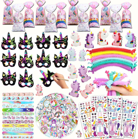 CIRDOTSH Unicorn Party Favors - Kids' Birthday Supplies, Goodie Bags Decorations, Fillers & Toys - Pink