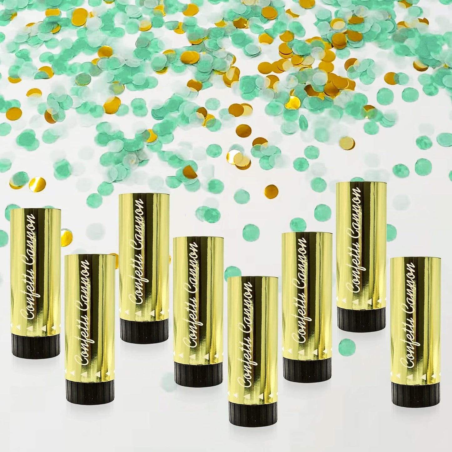 8 PCS Confetti Poppers Cannons for Gender Reveal Wedding Birthday Graduation Baby Shower Anniversary Christmas New Year's Fun Party Supplies Decorations and Favors