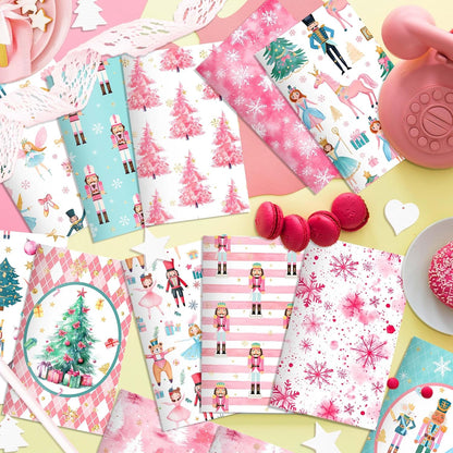 24Packs Ballerina Nutcracker Mini Notepads - Christmas Soldier Ballet Fairy Pocket Notebooks with 12 Designs & Lined Pages, 3.15x4.92 Inches Journal Memo Pads for Xmas Winter Holiday Party Favors