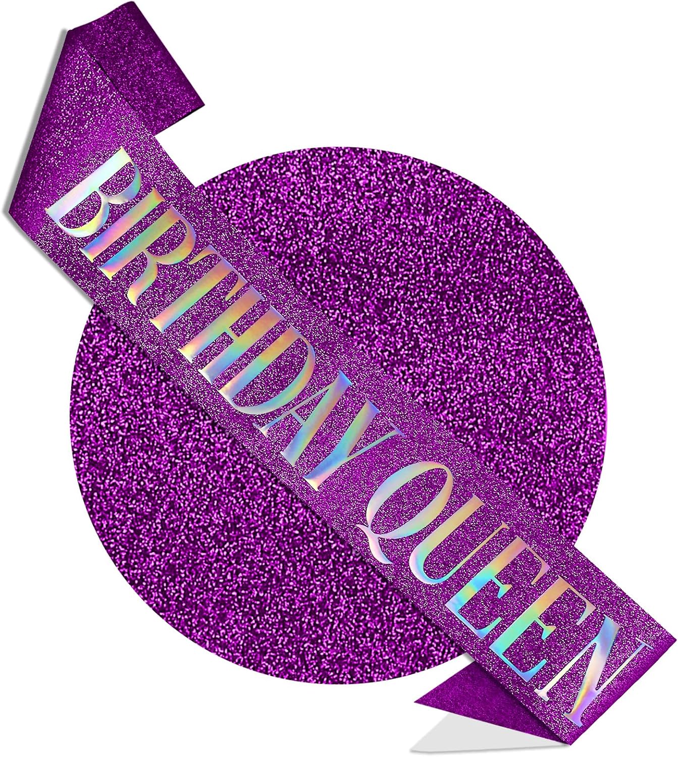 RUDONG M Birthday Queen Sash Glitter - Gold Birthday Sash for Women & Girls | Sweet 16/18th/21st/30th/40th/50th/60th/70th, All-Age Celebration Party Decor