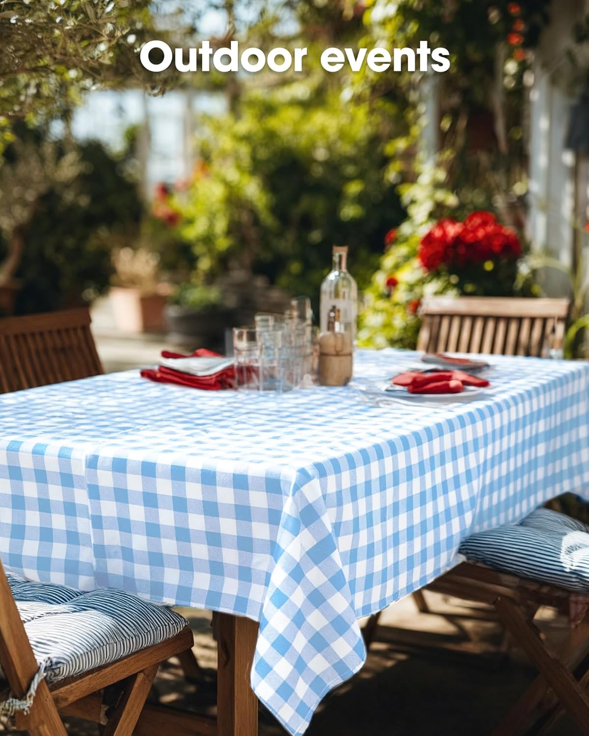 Pureegg Plastic Table Cloth Disposable 8 Pack, 54 x 108 Inch Table Cloths, Party, Picnic, Wedding, Decorative Tablecloths, Rectangle, White Plastic Cover, Leakproof & Sturdy, White