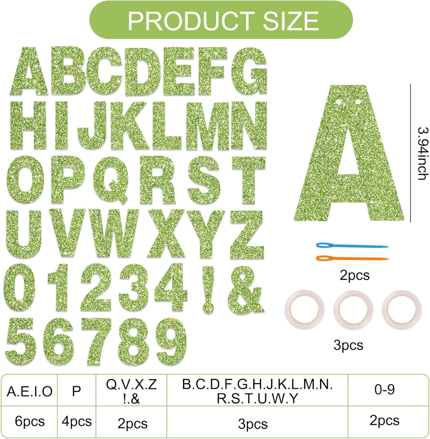 BEISHIDA 116 PCS A-Z DIY Letter Banner Kit Make Your Own Banner Including 111 Letters and Numbers 3 Rope and 2 Threading Device,Customized for Birthday Graduation Wedding Decor Black