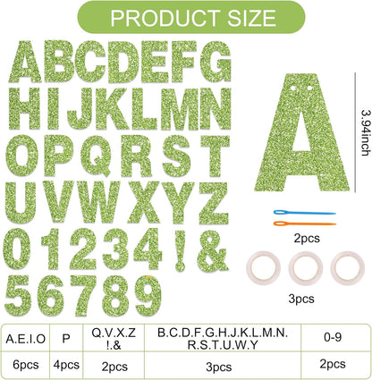 BEISHIDA 116 PCS A-Z DIY Letter Banner Kit Make Your Own Banner Including 111 Letters and Numbers 3 Rope and 2 Threading Device,Customized for Birthday Graduation Wedding Decor Black