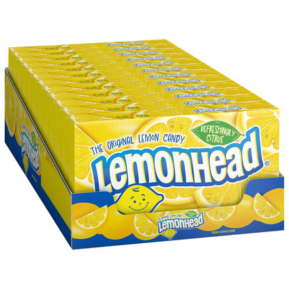 Lemonhead Hard Lemon Candy, 0.8 Ounce Boxes (Pack of 24)