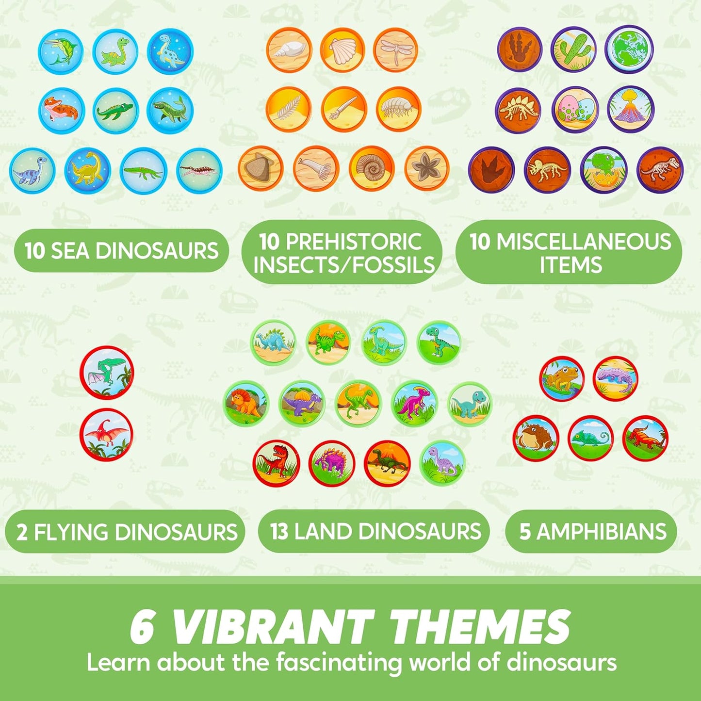 JOYIN 50 Pcs Assorted Stamps for Kids - Self-Ink Stamps with 50 Designs for Birthday Party Favor, Carnival Prizes, School Stampers, Goodie Bag, Classroom Treasure Box Toys (Zoo, Holiday Stampers)