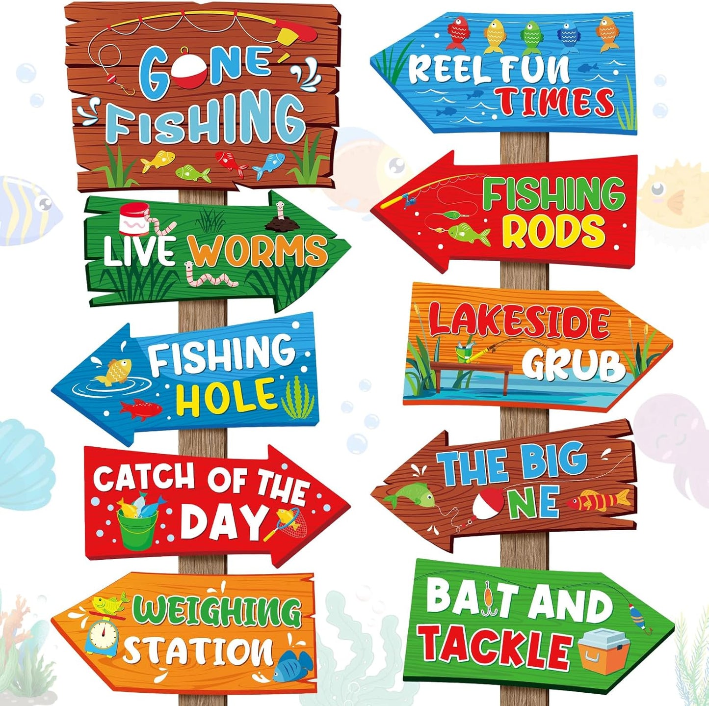 20 Pcs Luau Party Decorations Welcome Sign Summer Hawaiian Directional Signs Tropical Hawaiian Themed Birthday Decorations Luau Tiki Party Supplies with 2 Sheet Letter Stickers