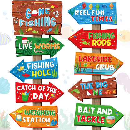 20 Pcs Luau Party Decorations Welcome Sign Summer Hawaiian Directional Signs Tropical Hawaiian Themed Birthday Decorations Luau Tiki Party Supplies with 2 Sheet Letter Stickers