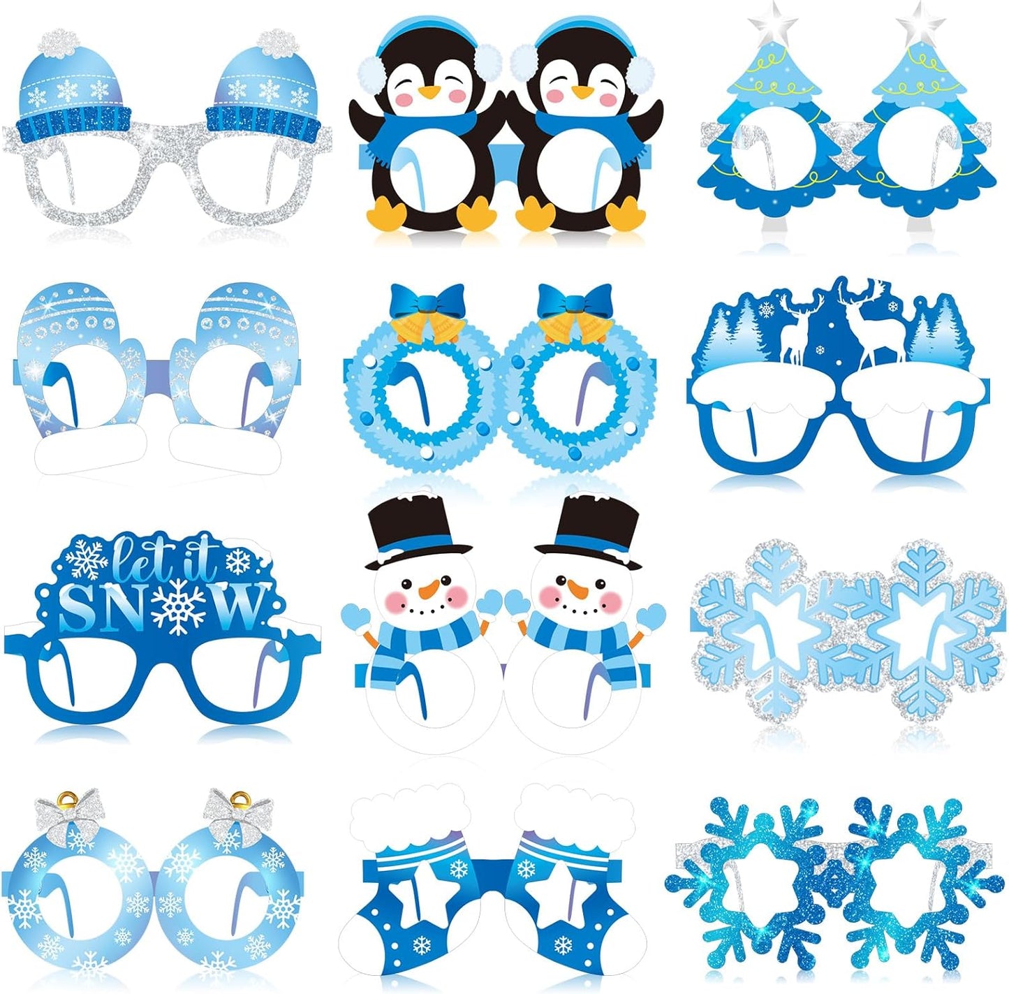 32 Pcs Spa Party Favors Paper Glasses Makeup Paper Eyeglasses Frames Spa Photo Booth Props Selfie Props for Makeup Birthday Party Decorations