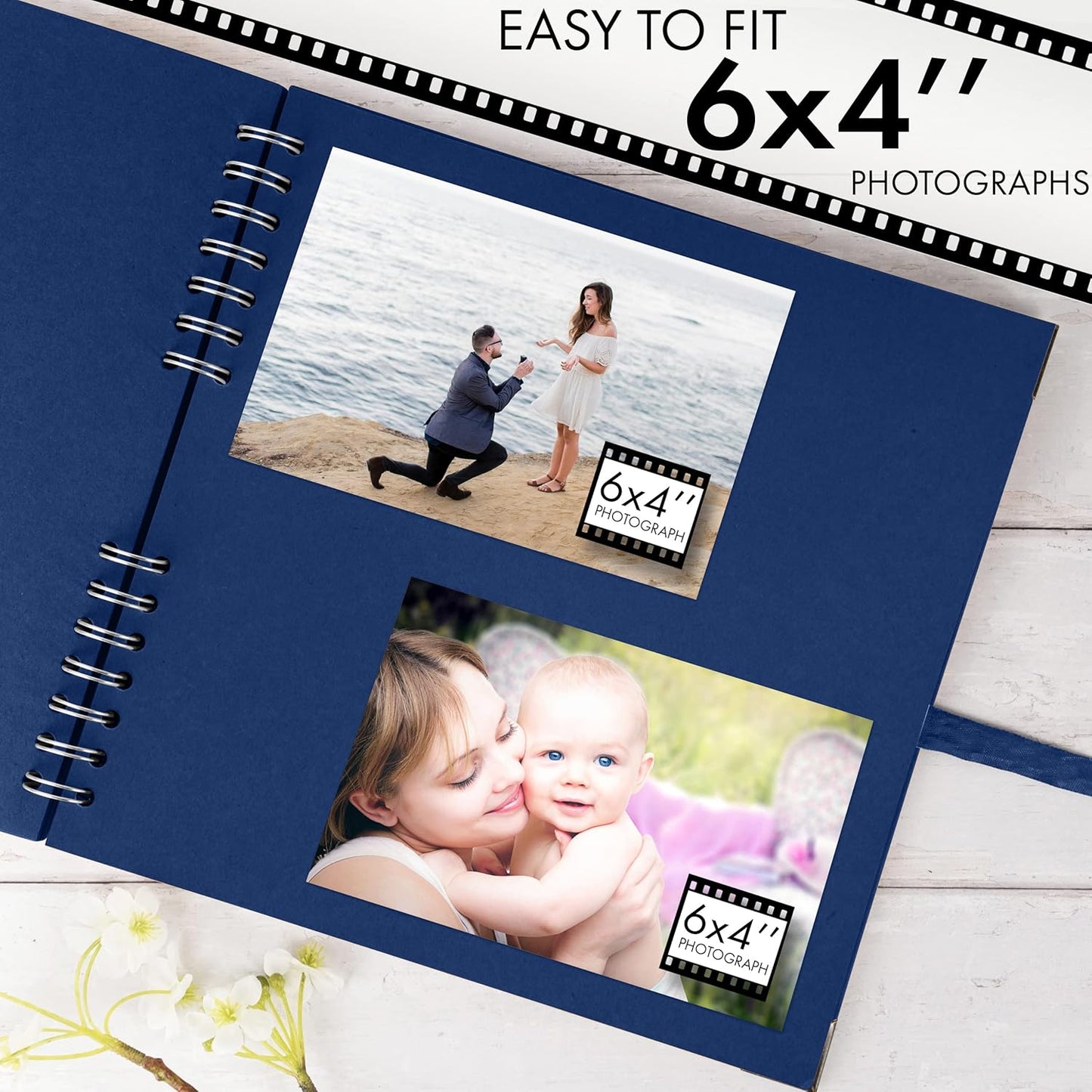 Bstorify Scrapbook Album 60 Pages (8 x 8 Inch) Brown Thick 200gsm Kraft Paper, Photo Album Scrapbook, Memory Book - Ideal for Your Scrapbooking Albums Art & Craft Projects