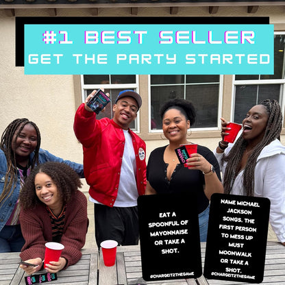 Charge It 2 The Game Drinking Cards – 90-Card Adult Party Game for Bachelorette Parties, 21st Birthdays, and Game Night Fun
