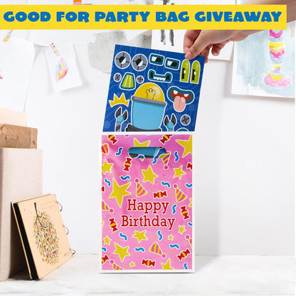 JOYIN 24 Sheets 9"x6" Make a face Stickers for Kids, Make Your Own Stickers with Unicorn, Dinosaur, Sea and Safari Animals, Party Favors Kids Crafts, Goodie Bags Stuffers Classroom Activities