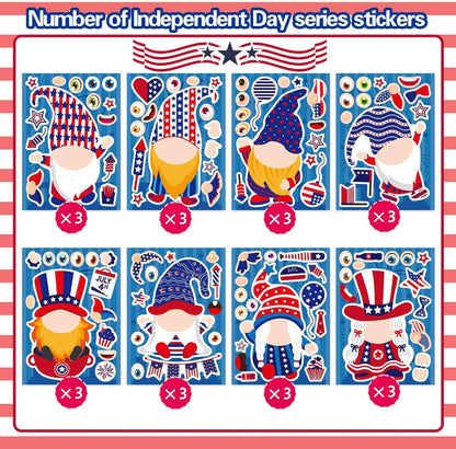 24 Sheets Summer Stickers for Kids Toddlers, Make-a-face Stickers for Kids Classroom Make Your Own Animal Mix & Match Sticker, Pool Beach Luau Hawaii Sticker, Summer Holiday Party Favors