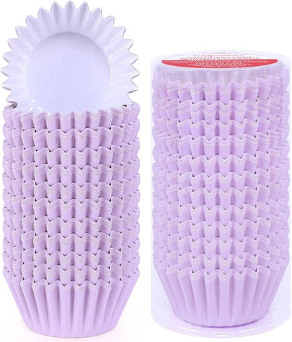 Caperci Heavy Duty Standard White Cupcake Liners 150 Counts - Grease-Resistant Paper Muffin Baking Cups, Odorless, No Muffin Pan Needed, Easily Peels (White)