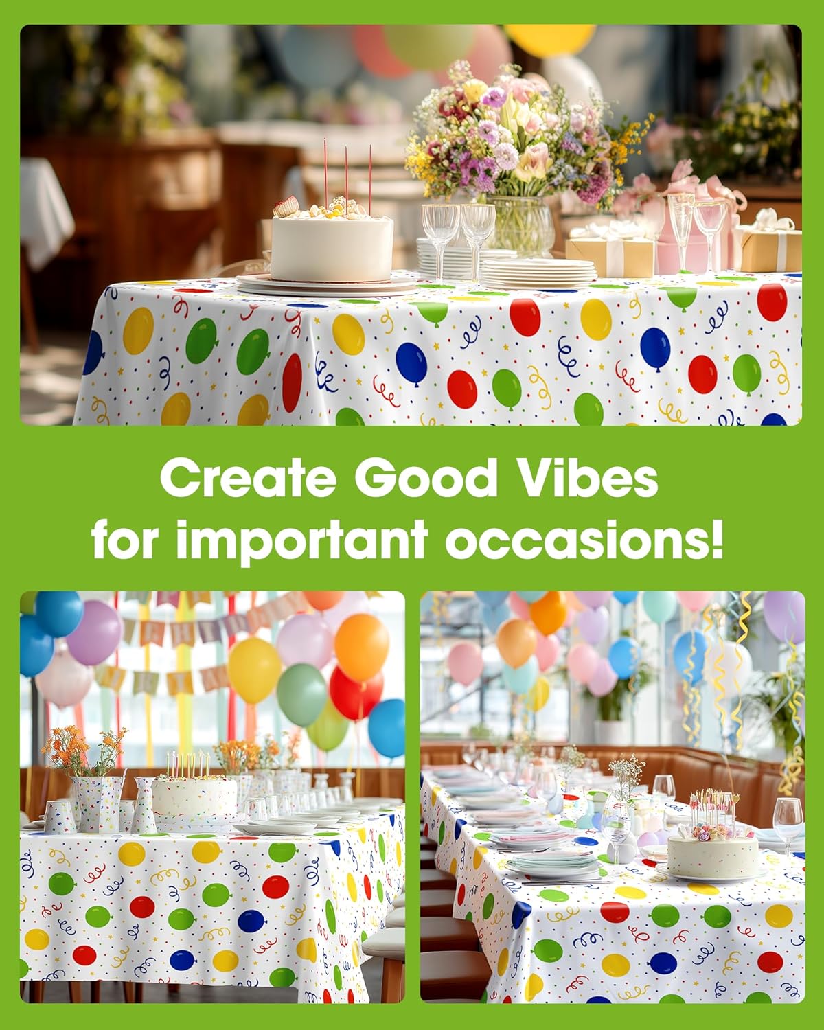 Pureegg Plastic Table Cloth Disposable 8 Pack, 54 x 108 Inch Table Cloths, Party, Picnic, Wedding, Decorative Tablecloths, Rectangle, White Plastic Cover, Leakproof & Sturdy, White