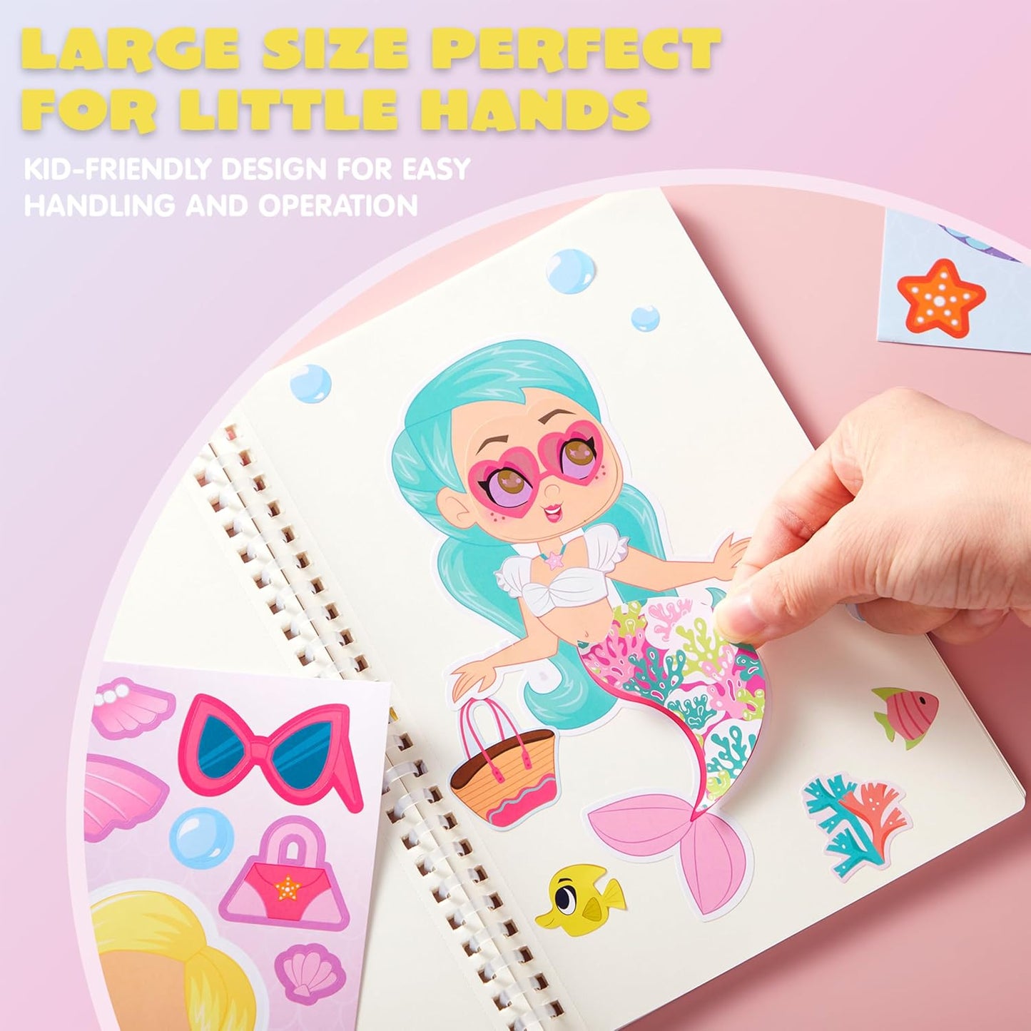JOYIN 36 Sheets 9"x6" Make a face Stickers for Kids, Make Your Own Animal Stickers with Unicorn, Dinosaur, Sea and Safari Animals, Crafts Birthday Party Favors, Goodie Bags Classroom Activities
