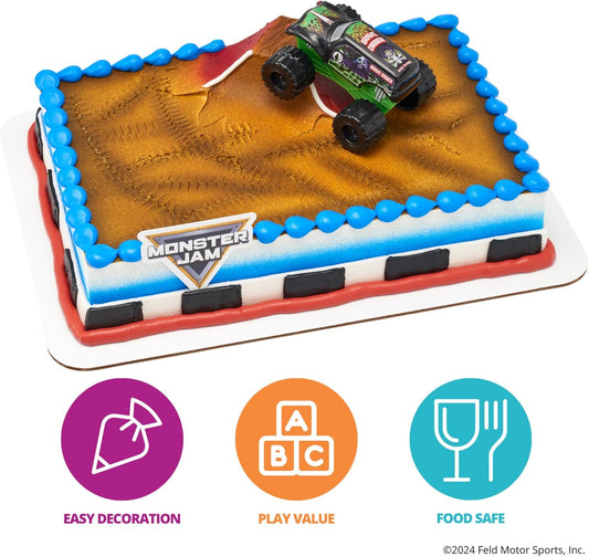 Monster Jam Rings, 24 Monster Truck Cupcake Toppers, Bright Colorful Truck Tire Cupcake Decorations, Food Safe - 24 Pack