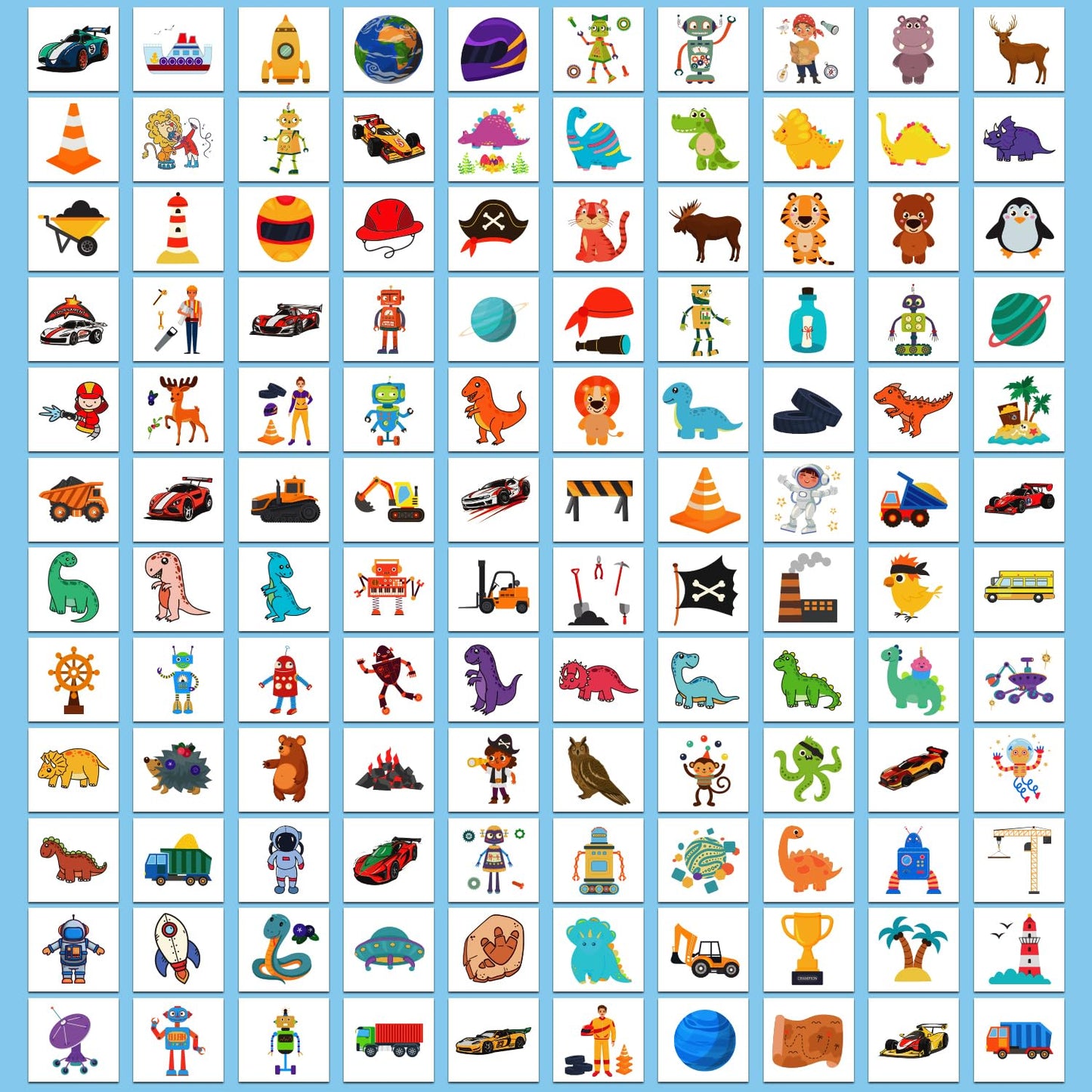 Partywind 408 PCS Kids Tattoos for Party Supplies, Individually Wrapped Sheet Temporary Tattoos Stickers for Kids Goodie Bag Stuffers, Fun Birthday Party Favors - Mixed