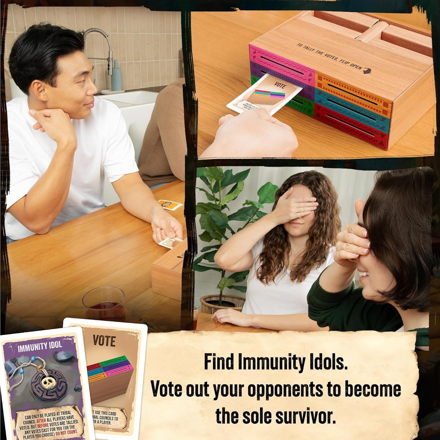 Exploding Kittens Survivor: The Tribe Has Spoken 3-6 Players - Ages 8+ - 30 Minutes to Play - Official Card Game for Survivor Fans - Family Game Night, Card Game