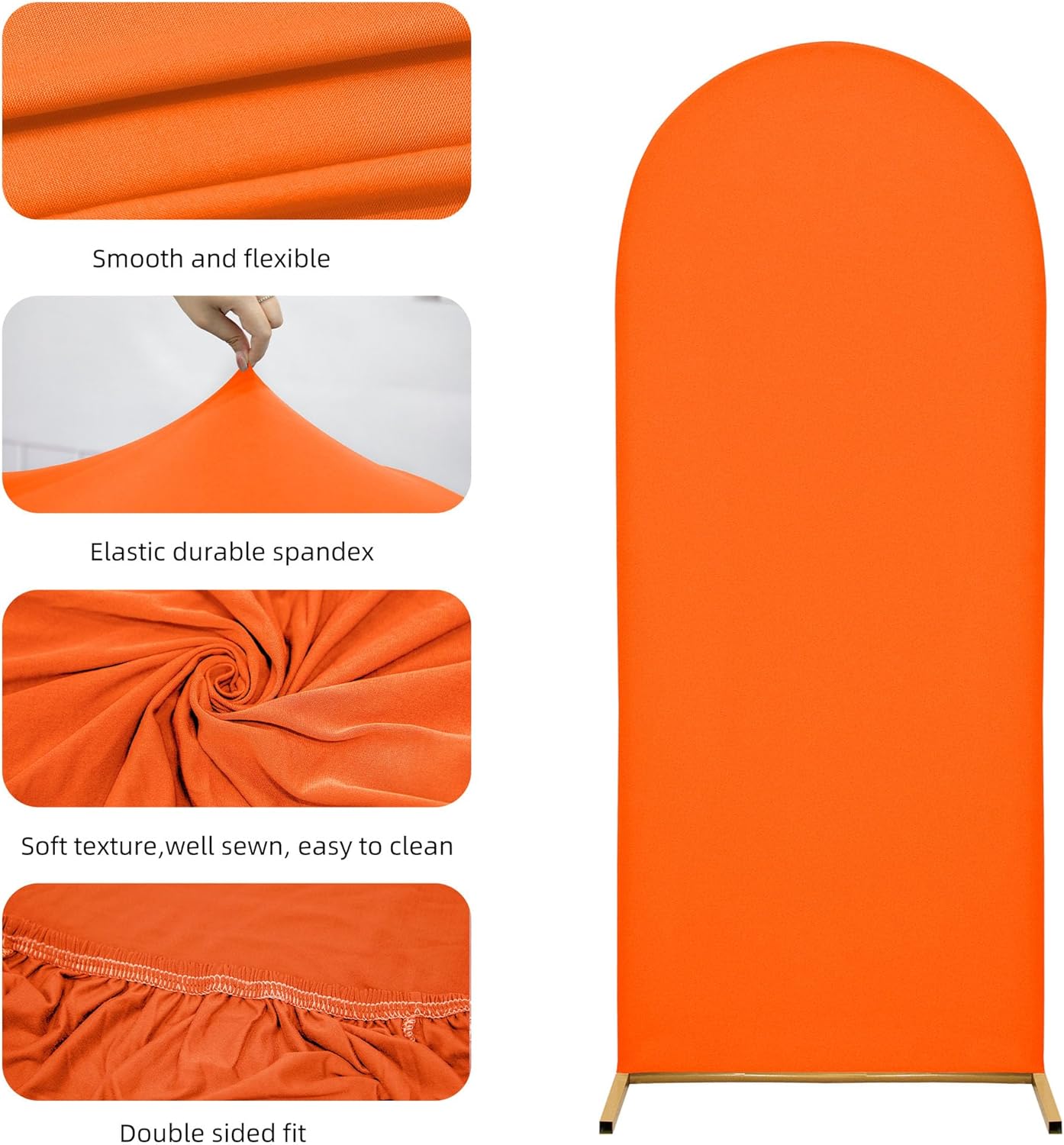 3-Piece Arch Cover Bundle – 7.2FT, 6.6FT & 6FT Stretch Spandex Backdrop Set – Wedding, Birthday & Photo Booth Arch Covers for Every Event