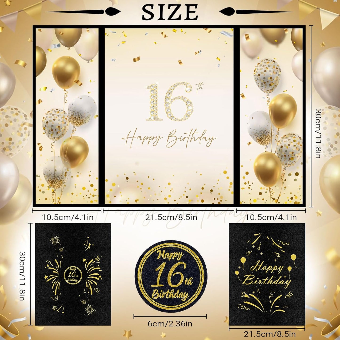 Blue and Silver 16th Birthday Party Decoration Guest Book 16th Happy Birthday Guest Sign in Book Perfect Signature Cardboard Party Supplies Great Birthday Gift for Boys