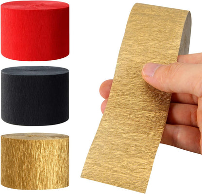 Navy-Blue White-Gold Crepe Paper Streamers - 9 Rolls Royal Blue Graduation 2025 Men Boy Birthday Party Decorations Streamer Wedding Bridal Shower Paper Garland Fathers Day Decor Panduola