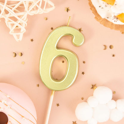 PHD CAKE 2.76 Inch Modern Gold 2 Number Birthday Candles, Gold Number Candles, Cake Number Candles, Party Celebration