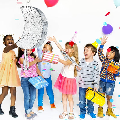 Disco Ball Pinata with Stick and Blindfold 80s 90s Theme Party Decorations Silver Mirror Disco Ball Pinata for Birthdays Weddings Roller Skating Party Supplies