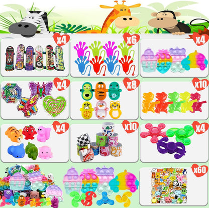 114Pcs Party Favors for Kids 4-8-12, Treasure Box Toys for Classroom, Treasure Chest Prizes in Bulk for School Classroom Rewards, Carnival Prizes, Pinata Fillers Goodie Bag Stuffers for Kids Party