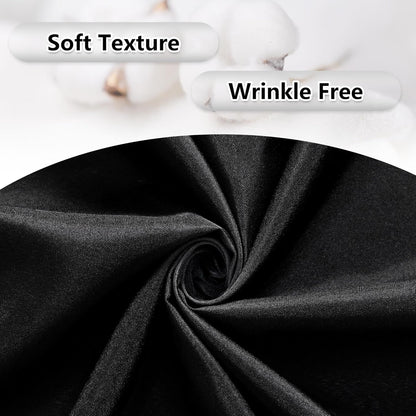 MEETSKY Black Backdrop Curtains for Parties - 10ft x 8ft Party Photo Background Curtain Rod Pocket Fabric Drapes Panels for Boys Birthday Holiday Home Halloween Decoration, 5ft x 8ft, 2 Panels