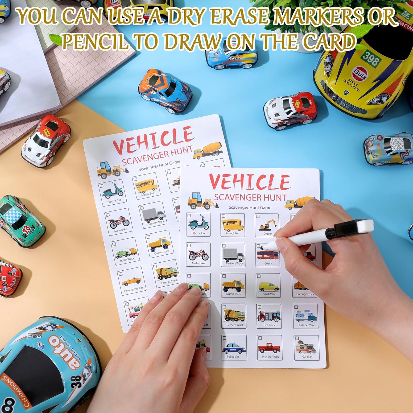 Hoolerry 30 Pcs Nature Scavenger Hunt for Kids Road Trip Game Car Spring Summer Easter Scavenger Hunt Cards Travel Activities Camping Games Outdoor Indoor Seek Activity for Kids Adults(Nature)
