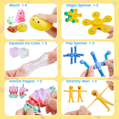 JOYIN 36 Pcs Party Favors for Kids, Fidget Toys Pack, Sensory Toy,Easter Goodie Bags Fillers for Birthday Party, Prizes in Bulk for School, Pinata Stuffers, Classroom Prizes, Treasure Box Toys