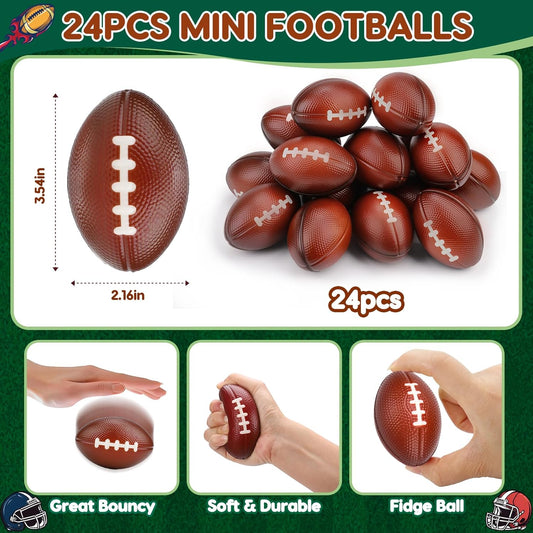 16 PCS Stress Balls Party Favor for Kids 8-12 Goodie Bag Stuffers Squeeze Toys Classroom Prizes for Kids Pinata Stuffers Boys Birthday End of Year Gifts Sport Party Foam Bouncy Balls Bulk Small Toys