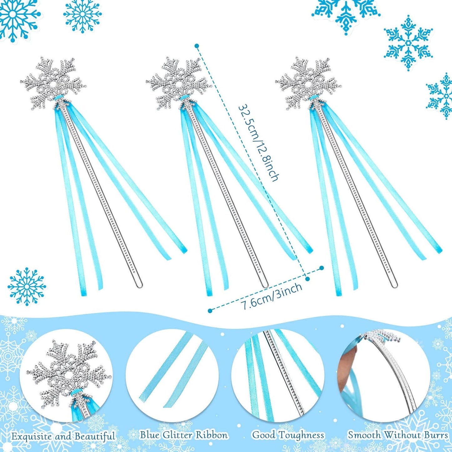 Chalyna 12 Pcs Princess Crowns Tiara Wand for Little Girl Silver Heart Jewel Plastic Tiara Winter Gift for Birthday(Pink,Heart Style)