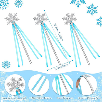 Chalyna 12 Pcs Princess Crowns Tiara Wand for Little Girl Silver Heart Jewel Plastic Tiara Winter Gift for Birthday(Pink,Heart Style)