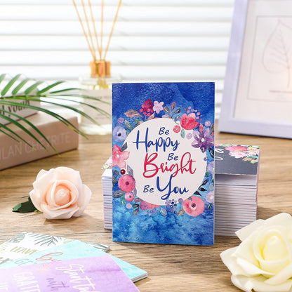 Containlol 24 Pcs Inspirational Notepads Bulk Mini Motivational Gratitude Journals Notebook with Positive Quotes Small Notepads Graduation Party Favors for Women Nurses Teachers Office(Lovely Style)