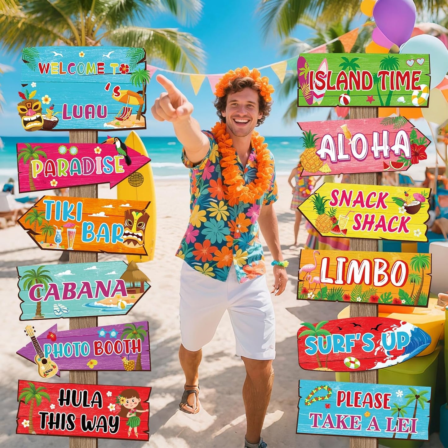 24 Pieces Retirement Decorations Retirement Party Directional Sign Retired Welcome Signs for Adults Retirement Themed Party Decorations Birthday Party Supplies