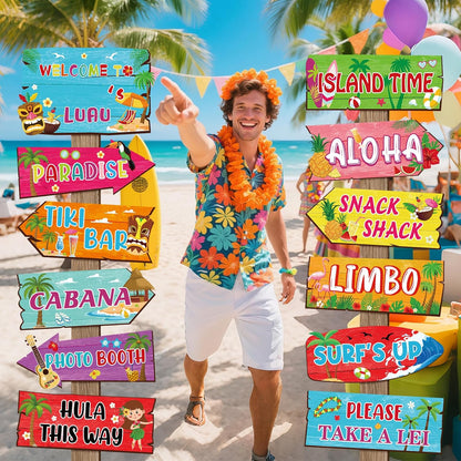 24 Pieces Retirement Decorations Retirement Party Directional Sign Retired Welcome Signs for Adults Retirement Themed Party Decorations Birthday Party Supplies