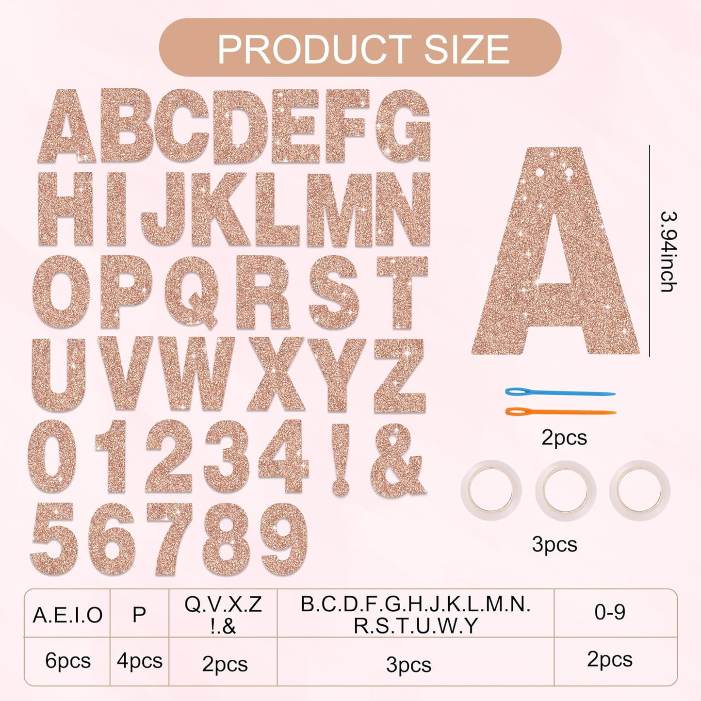 BEISHIDA 116 PCS A-Z DIY Letter Banner Kit Make Your Own Banner Including 111 Letters and Numbers 3 Rope and 2 Threading Device,Customized for Birthday Graduation Wedding Decor Black