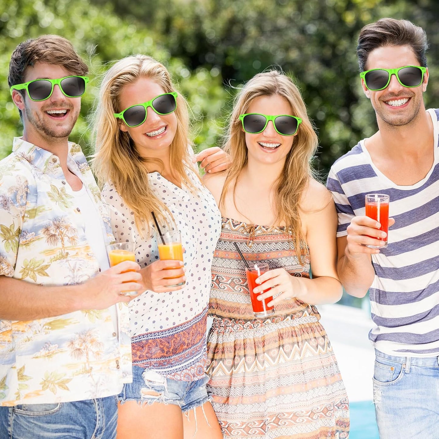 NEBURORA 6 Pack Black Sunglasses Bulk Retro Black Shades Party Sunglasses for Adult Men Women Summer Beach Party Accessories