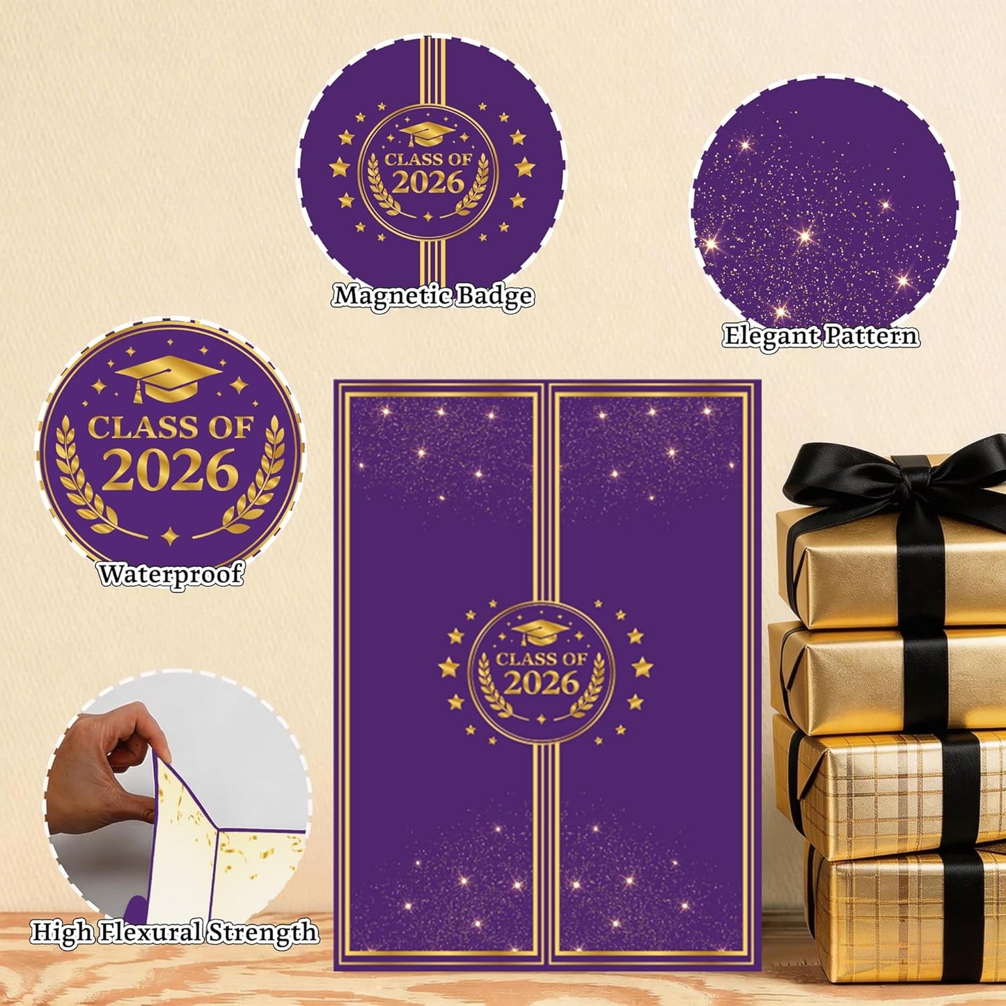 Graduation Decorations 2026 - Graduation Guest Book for Class of 2026, Signature Board Sign for High School & College Graduation Party Decor