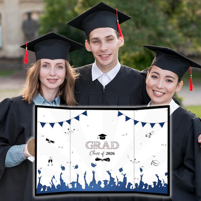 Class of 2026 Graduation Guest Book - 18''x 12'' Minimalist Graduation Signature Book - High School College Guest Book Alternative Signature Board Card - Grad Party Decor & Supplies-A05