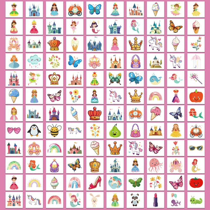Partywind 408 PCS Kids Tattoos for Party Supplies, Individually Wrapped Sheet Temporary Tattoos Stickers for Kids Goodie Bag Stuffers, Fun Birthday Party Favors - Mixed
