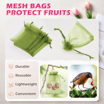 ANZNKU 50PCS White Organza Bags 3x4, Small Gift Bags Bulk for Sachet Jewelry Candy Treat, Mini Mesh Bag Drawstring for Wedding Bridal & Baby Shower, Party Favor Bag for Easter Mothers Day Birthday