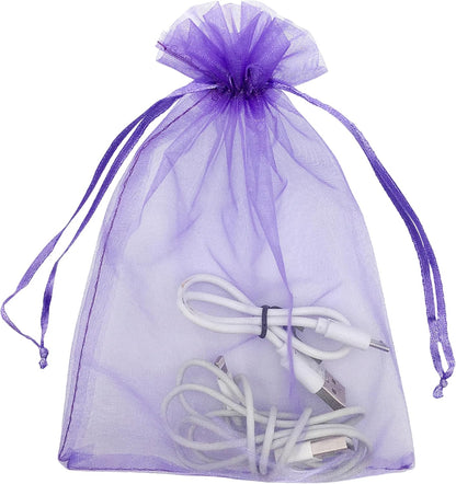 Jexila 120PCS Sheer Organza Bags 5X7 inches Mesh Drawstring Gift Bags Small for Jewelry Wedding Party Baby Shower Favor Bags (Rainbow )
